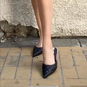Zara Quilted Kitten Heels